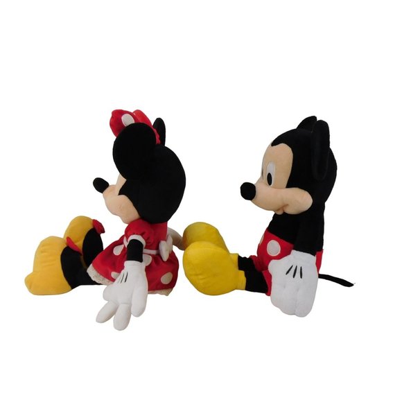 Lot Of 2 Mickey And Minnie Mouse Disney Plush 16" Stuffed Animal - Picture 4 of 6